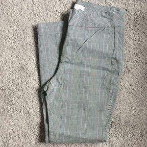 Camber & Grace cute pink plaid pull on stretch work capris